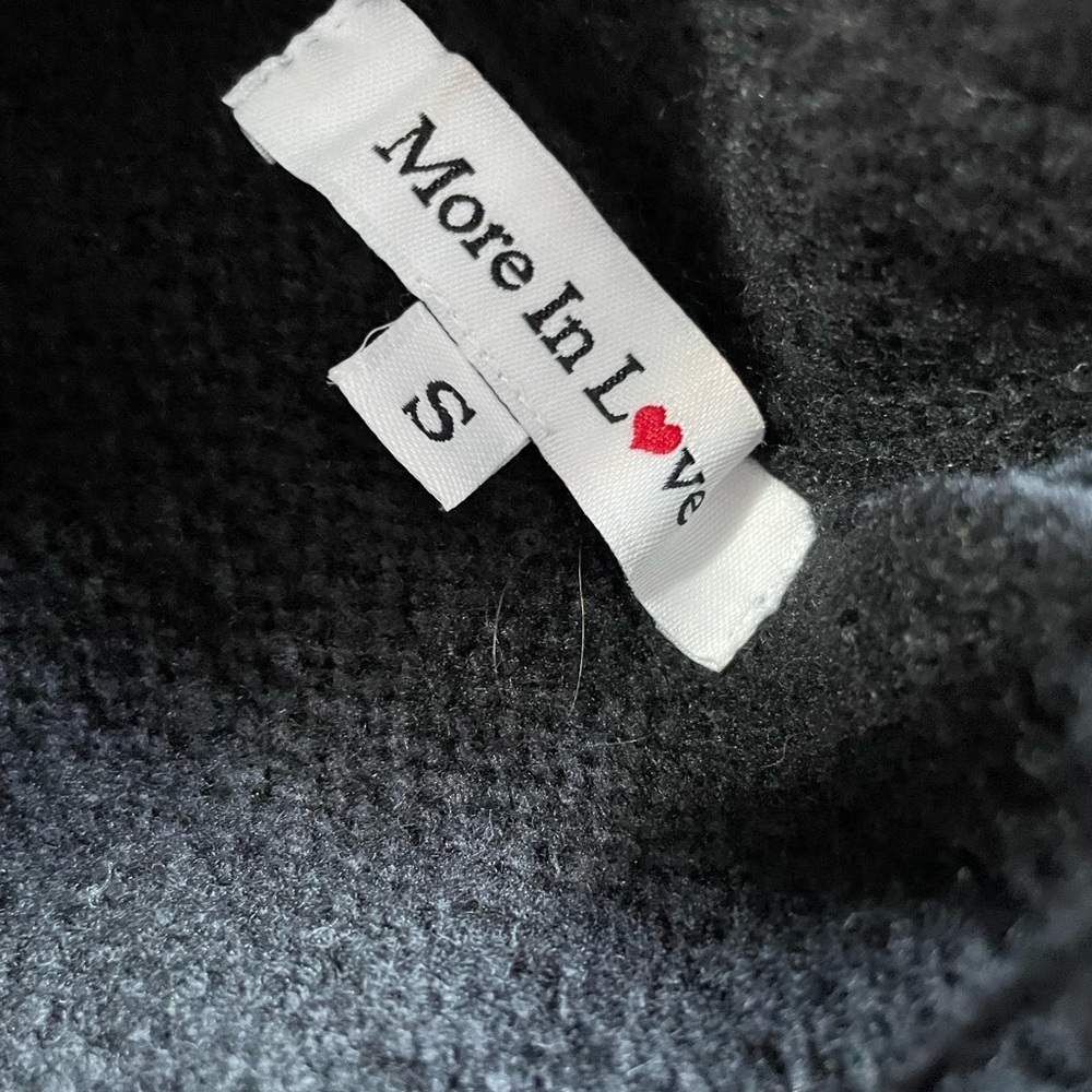 More in Love black button-down knitted fringe ‎ jacket size S - Picture 5 of 12